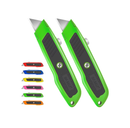 DIYSELF | Set Of 2 Retractable Box Cutters | Tool To Open Boxes | Exact Knife | Aluminum Alloy And Non-Slip Rubber Handle