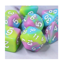 DND Dice 7Pieces Polyhedral Dice Set Mix Colors Dice Set D&D Dice Set for Dungeons and Dragons RPG MTG Table Games Blue Pink Green Three Color Dice Series