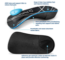 3/4 Plantar Fasciitis Insoles, High Arch Support Inserts for Flat Feet,