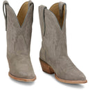 Tony Lama Women's 9" Lea Western Bootie Ash Suede (DR3260) - Front View