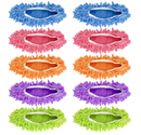 5 Pairs Large Mop Slippers for Floor Cleaning Supplies 10 PCS Washable Microfiber Mop Socks Reusable Mopping Slippers