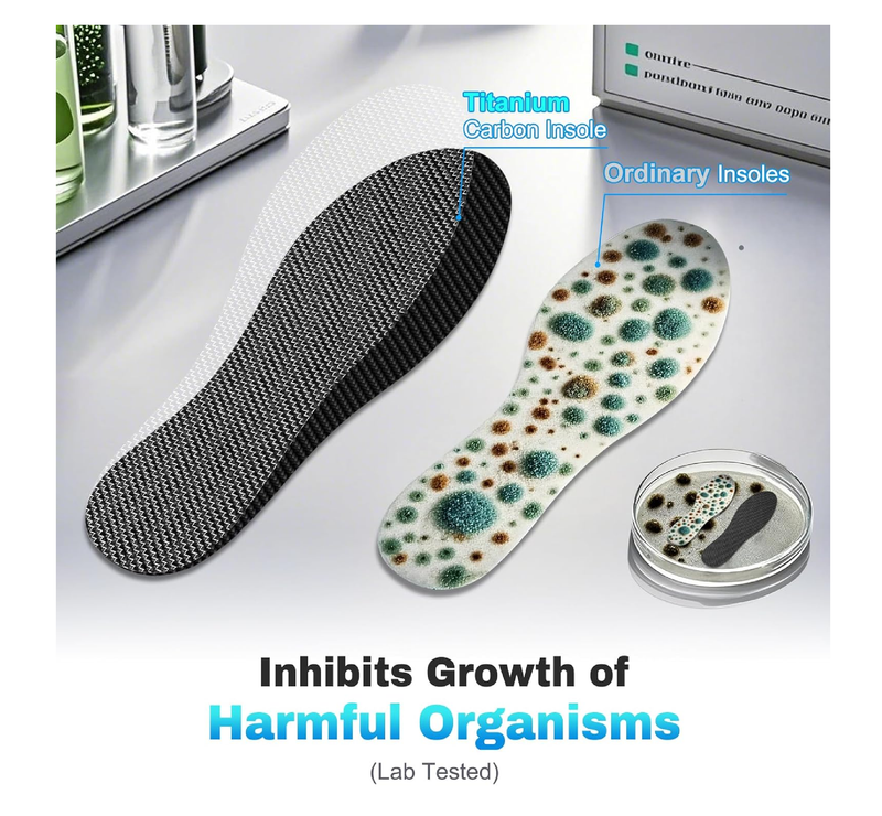 Titanium Enhances Carbon Fiber Insole, 1Pair Rigid Shoe Insert For Pain Relief Of Turf Toe,