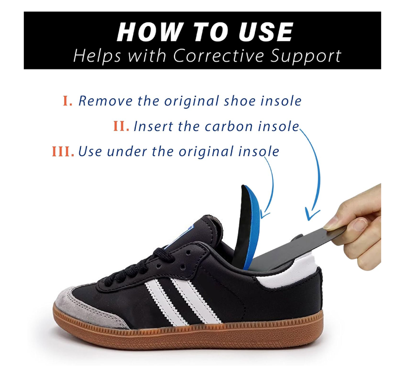 Kids Insoles - Carbon Fiber Insole for Children to Correct Walking Posture or Foot Health,
