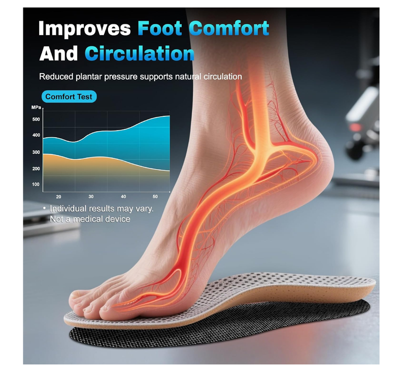 Titanium Enhances Carbon Fiber Insole, 1Pair Rigid Shoe Insert For Pain Relief Of Turf Toe,