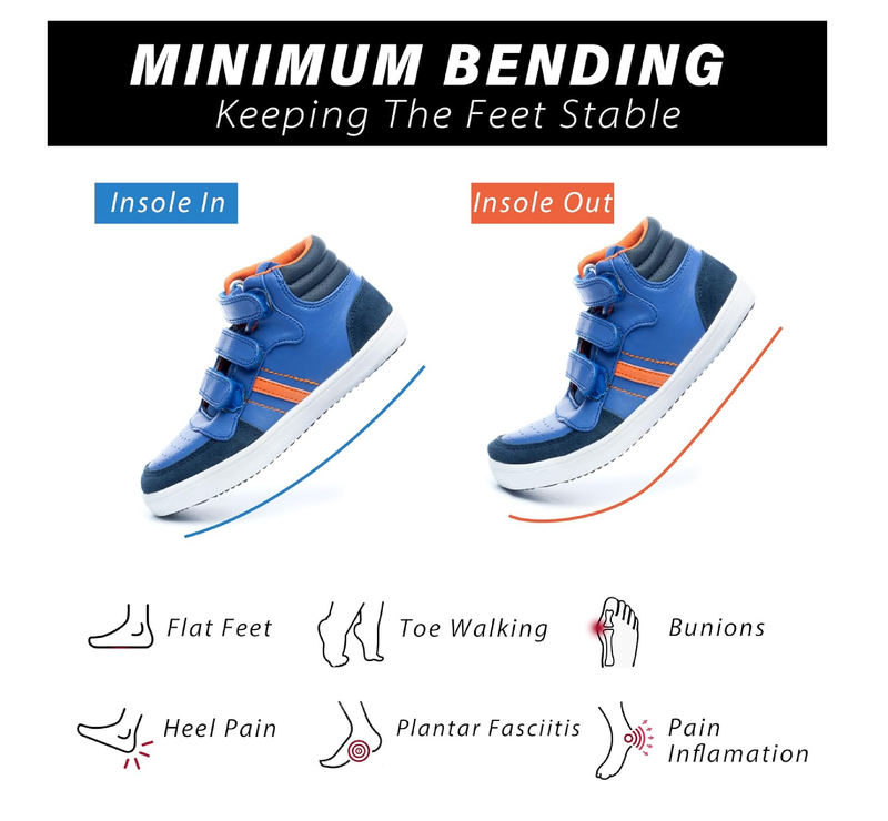 Kids Insoles - Carbon Fiber Insole for Children to Correct Walking Posture or Foot Health,