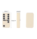 Dominoes Set for Adults Large Size Tile 2.17 Inch 28 Pieces Double Six Dominos Set for Classic Table Game Ivory with Black Dots Tiles Family Game Set with Box and Canvas Bag for 2 to 4 Players