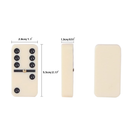 Dominoes Set for Adults Large Size Tile 2.17 Inch 28 Pieces Double Six Dominos Set for Classic Table Game Ivory with Black Dots Tiles Family Game Set with Blue Canvas Bag for 2 to 4 Players