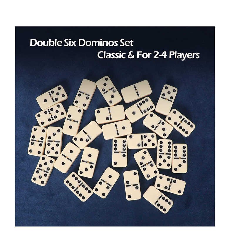 Dominos Jumbo Set Game Premium Classic 28 Pieces Double Six Domino Durable