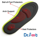 Dr. Foot's Arch Support Insoles, Help Against Plantar Fasciitis, Metatarsal and Heel Pain,