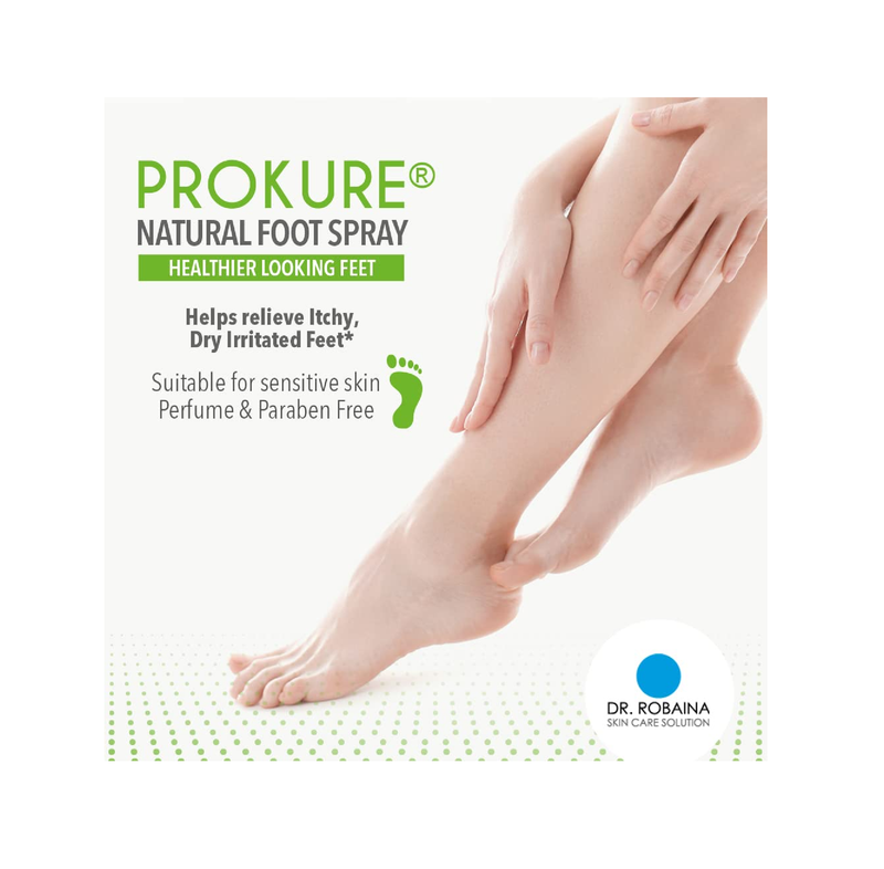 Dr. Robaina Skin Care Solution PROKURE Natural-Foot Spray Foot and Hand Spray For people prone to Nail Fungus Athlete’s Foot and other foot and hand Dermatitis 2oz