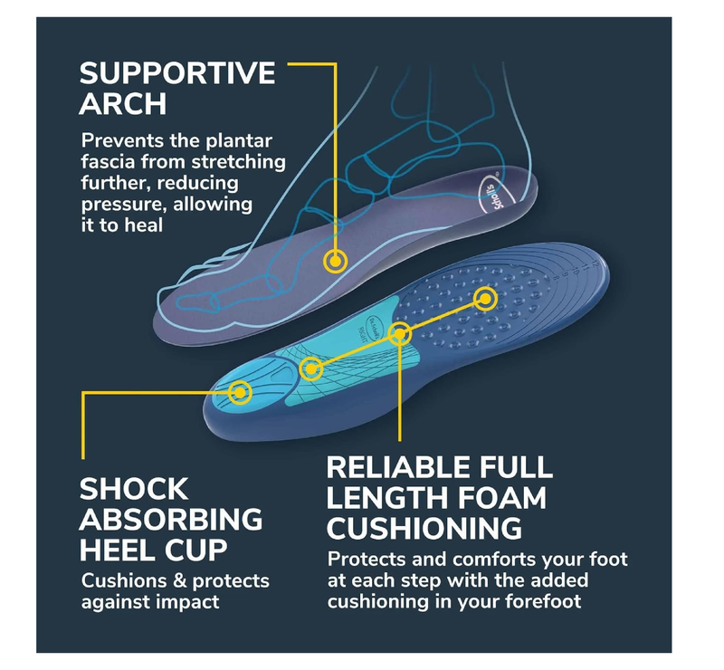 Dr. Scholls Plantar Fasciitis Orthotics Mens (Size 8-13) (2 Pack)