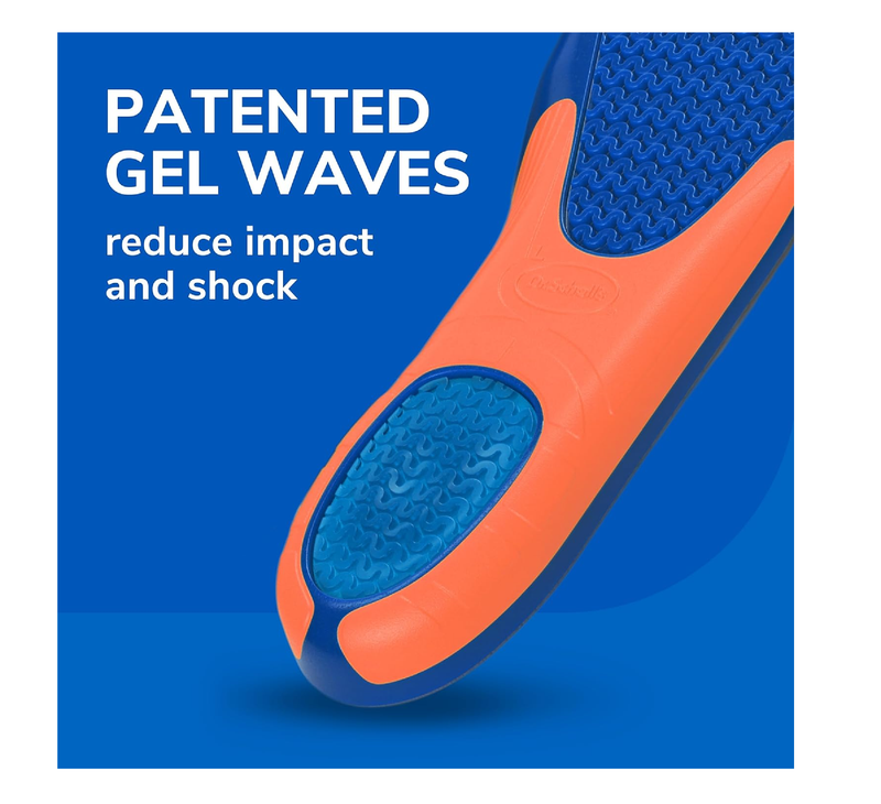 Dr. Scholl’s Extra Comfort Support Insoles Men, Size 8-14, 1 Pair: All-Day Comfort Shoe Inserts with Massaging Gel for Big & Tall Men, 200lbs+, Wide Feet