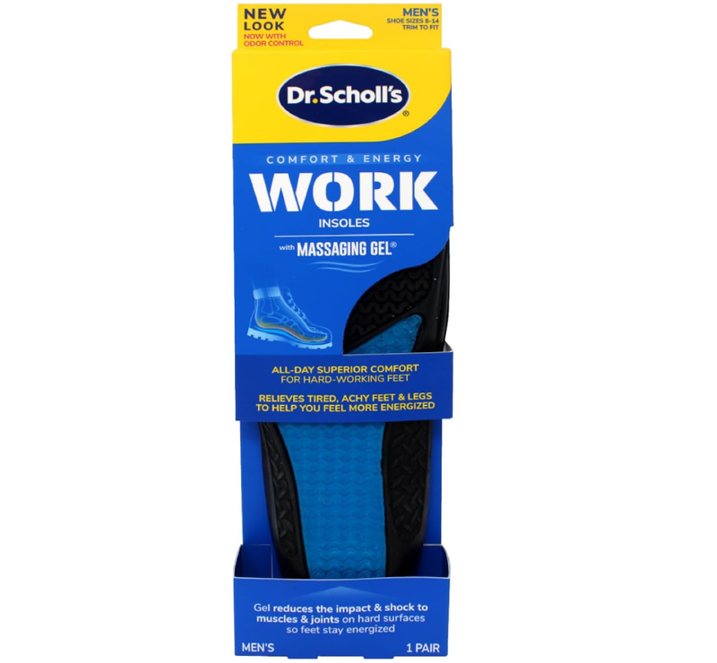 Dr. Scholl's Work Massaging Gel, Advanced Insoles for Shoe Inserts, Standart,