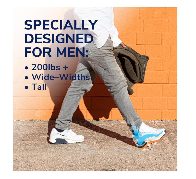 Dr. Scholl’s Extra Comfort Support Insoles Men, Size 8-14, 1 Pair: All-Day Comfort Shoe Inserts with Massaging Gel for Big & Tall Men, 200lbs+, Wide Feet
