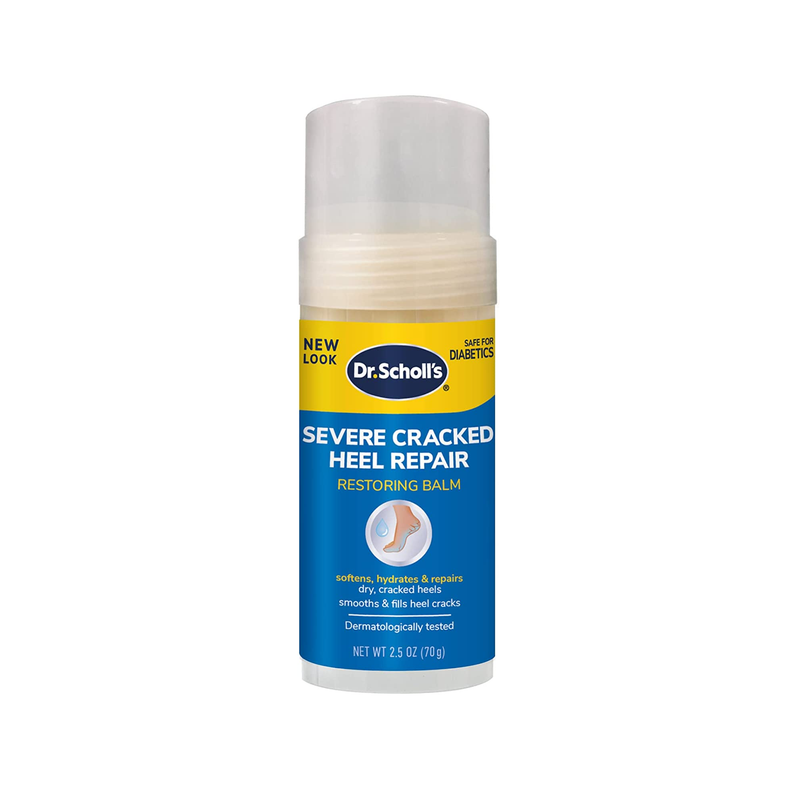 Dr. Scholl's Severe Cracked Heel Repair Restoring Balm 2.5oz with 25% Urea for Dry Cracked Feet Heals and Moisturizes for Healthy Feet