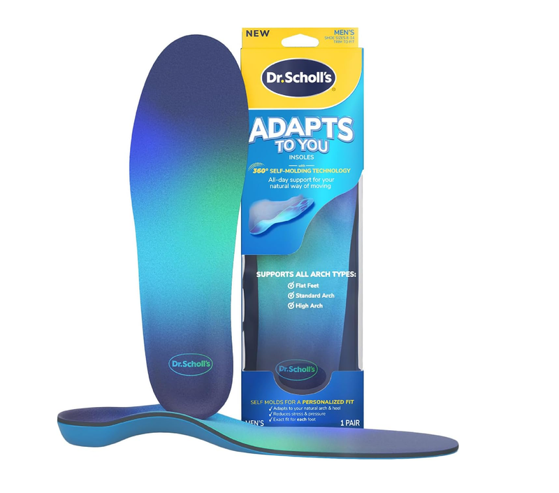 Dr. Scholl’s Adapts to You Insoles for Men, with Self-Molding Foam Technology – Clinically Proven to Adapt to Your Feet,