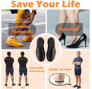 Dr. Shoesert Height Increase Insoles for Men and Women, Wool Felt Gel Heel Cushion Inserts for Leg Length Discrepancy,