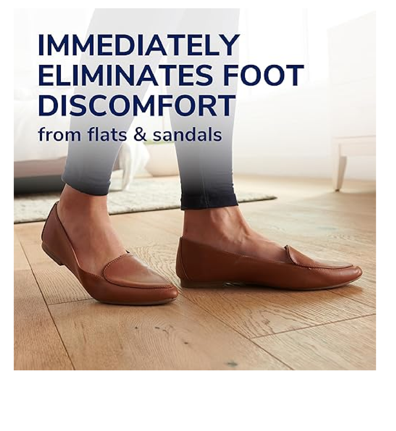 Dr. Scholl's Love Your Flats & Sandals 3/4 Length Insoles, All-Day Comfort, Relieve & Prevent Shoe Discomfort, Absorbs Shock, Arch Support