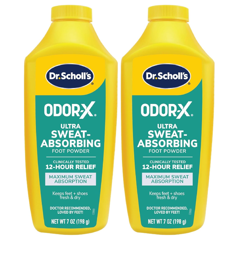 ﻿﻿Dr. Scholl's ULTRA-SWEAT ABSORBING FOOT POWDER, 7 oz // Maximum Sweat Absorption - Clinically Tested 12-Hour Relief - Keeps Feet Fresh & Dry ﻿