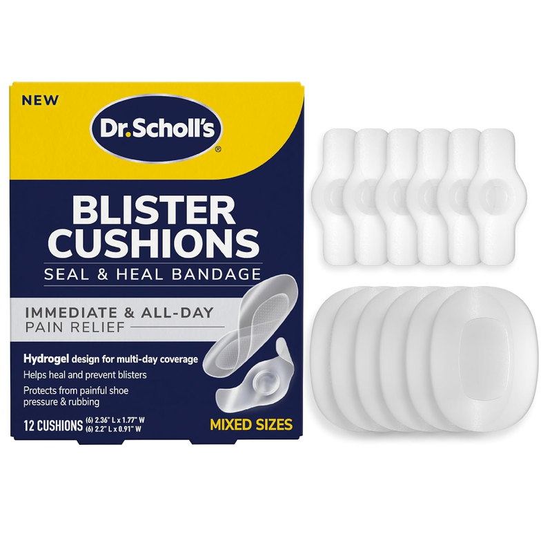 Dr. Scholl's Blister Cushions Seal & Heal Bandage with Hydrogel Technology, 8 ct // Immediate & All-Day Pain Relief,