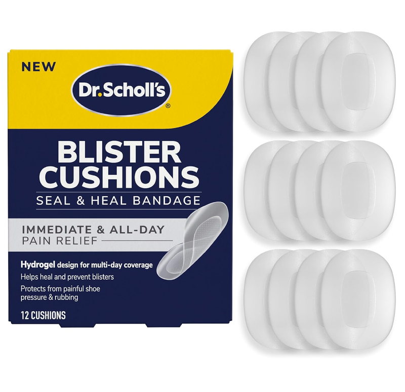 Dr. Scholl's Blister Cushions Seal & Heal Bandage with Hydrogel Technology, 8 ct // Immediate & All-Day Pain Relief,