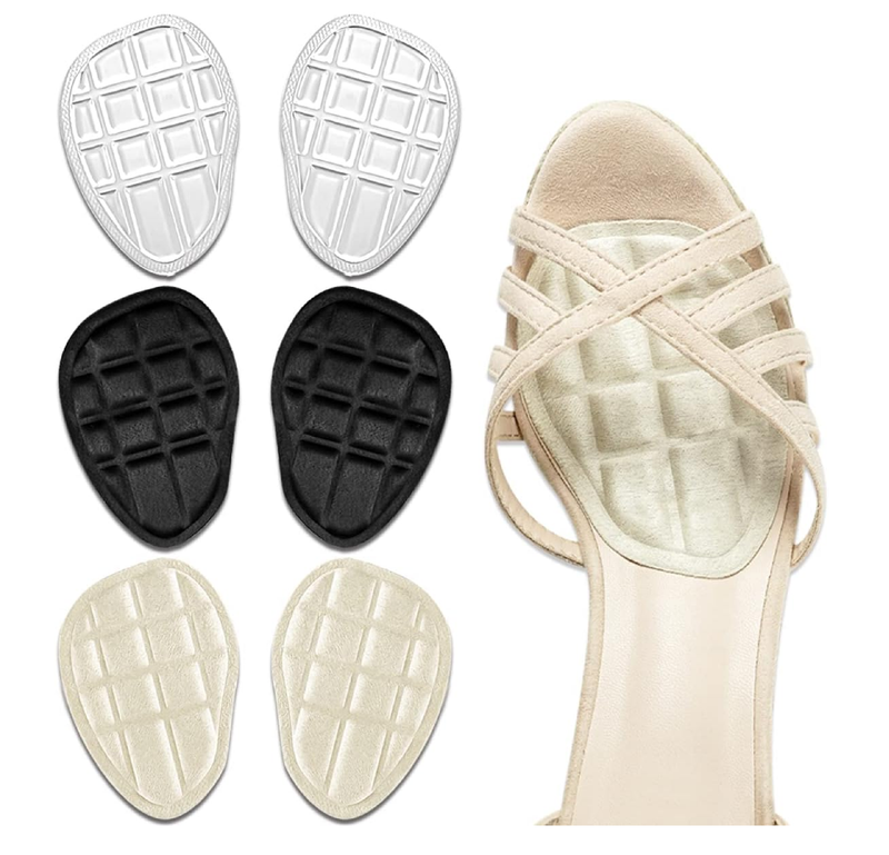 Dr.Foot Ball of Foot Cushions, Metatarsal Pads, Forefoot Pads, Anti Slip Shoe Inserts for Open Toe Shoe,