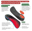 Dr. Foot 3/4 Orthotics Shoe Insoles, High Arch Supports Inserts for Flat Feet, Plantar Fasciitis, Over-Pronation, Fallen Arches