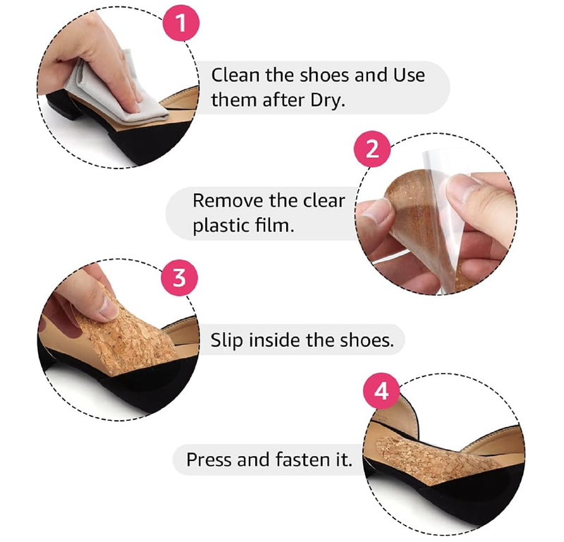 Dr. Foot's Arch Support Shoe Inserts for Flat Feet, Plantar Fasciitis, Adhesive Arch Pads for Relieve Pain for Women & Men