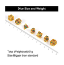 Dungeons and Dragons Dice Metal Dice Dicelings DND Polyhedral Hollow Dice Set for D&D RPG MTG Role Playing Table Games