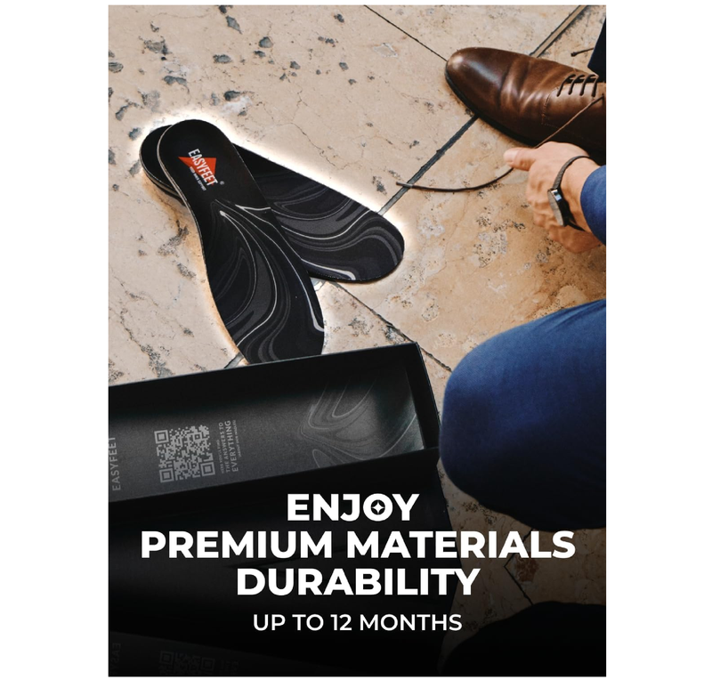 Premium Orthotic Insoles for Men Women - High Arch Support Shoe Inserts for Plantar Fasciitis Pain and Leg Fatigue