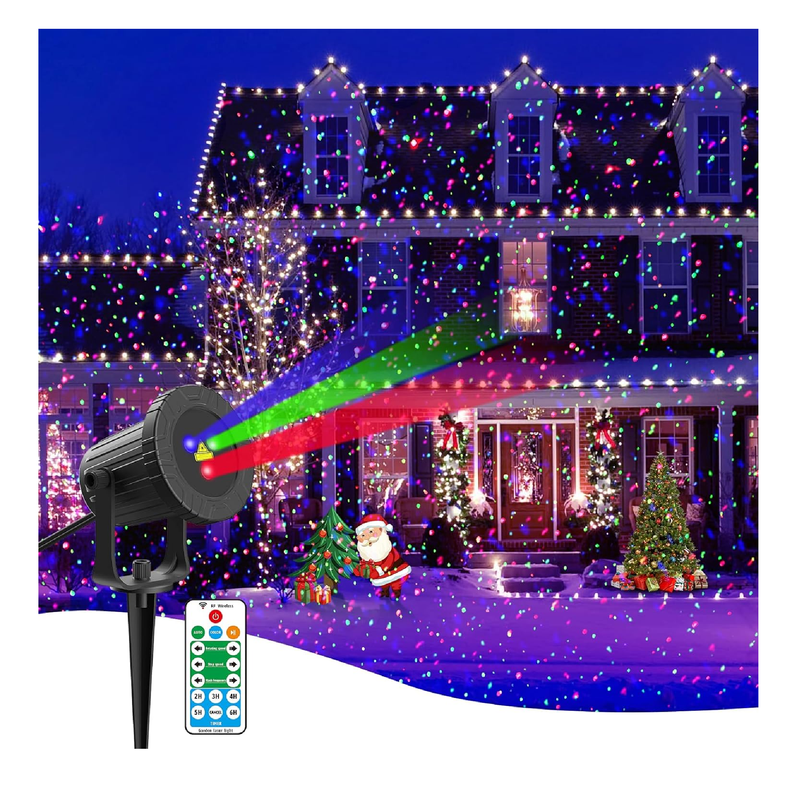 Outdoor Laser Light, Christmas Projector Lights, Laser Star Light with  Remote Control, Indoor Outdoor Holiday Decoration, Christmas Gift, Wedding  