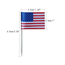 Efivs Arts 100 Pcs 4th of July American Toothpick Flag Toppers Cake Decorations Independence Day Patriotic Cupcake Toppers Picks for Army Graduation Party Supplies