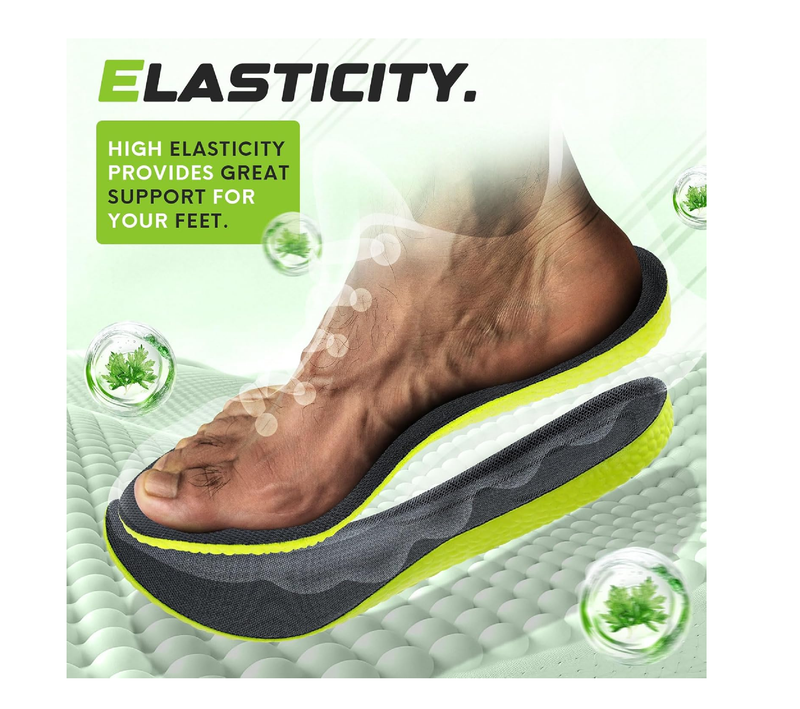 2 Pairs Comfort Insoles, Feature Foam Cushioning That rebounds with Each Step.