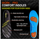 (New) Exland Work Comfort Memory Foam Gel Insoles for Men and Women - Standing All Day Cushioning,