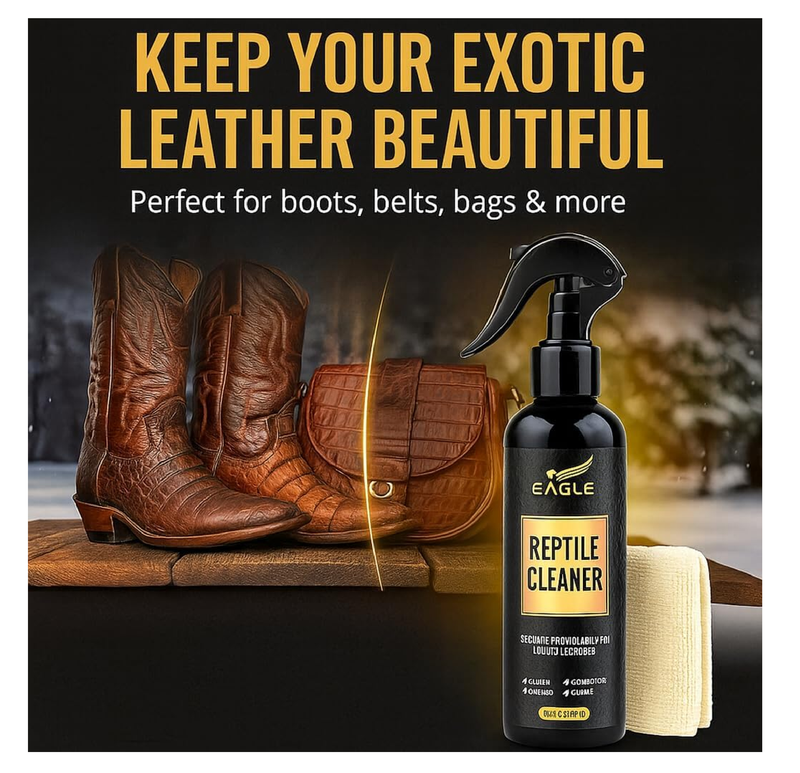 Exotic Leather Cleaner & Conditioner Spray – Cleans, Conditions & Protects Alligator, Crocodile,