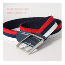 Elastic Polyester Belt, Men's Fashion Pin Buckle Braided Pants Belt