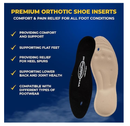 Happy Feet Plantar Fasciitis Flat Feet Orthotic High Arch Support Gel Insert Shoe Insoles for Mens and Womens