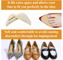 8 Pairs Toe Inserts Big Toe Plug Shoe Pads Reusable Soft Sponge Foam Toe Filler for Shoes Too Big Shoe Filler