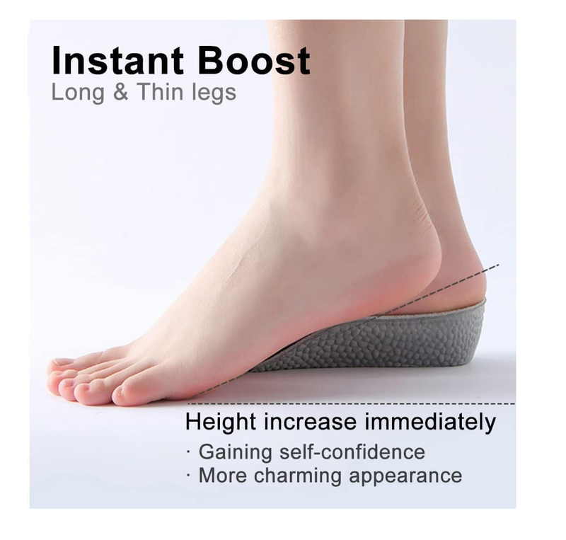 Height Increase Insoles - 1.5 Inch - Foot Arch Contour Shoes Lifts for Men Orthopedic Heel Lift