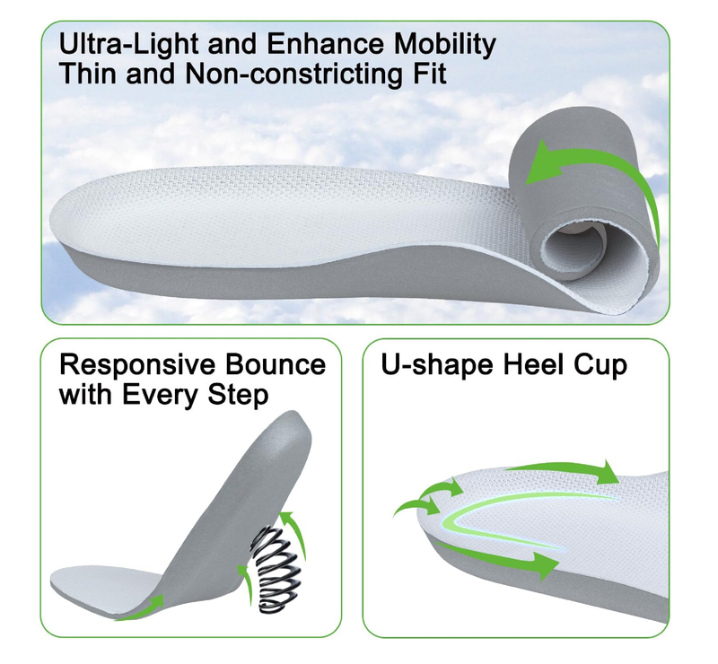 Insoles for Nike Air Force 1 Sneakers, Replacement EVA Inner Sole Inserts