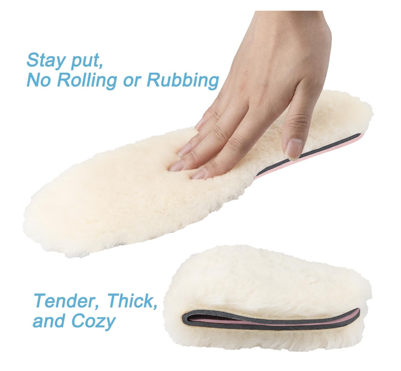 Replacement Insoles for UGG Women Slipper and Boot Shoes, Sheepskin Insole