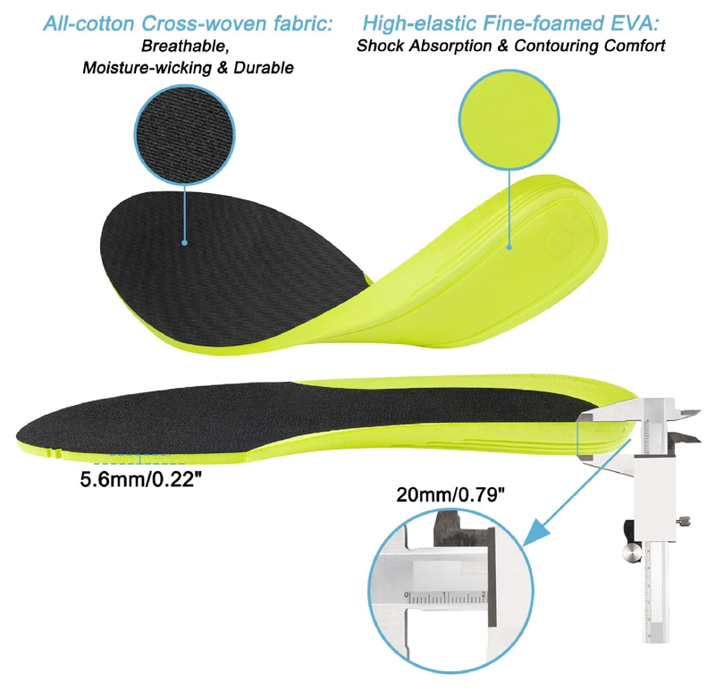 Insoles for Converse Lunarlon Shoes, Replacement Insole Inserts for Men & Women