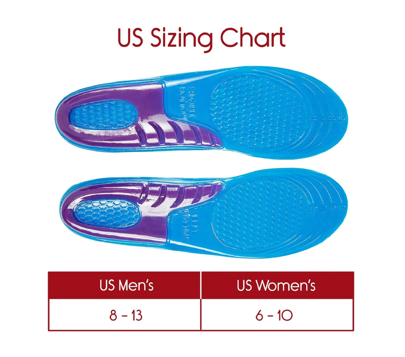 Envelop Gel Insoles for Men & Women - Shoe Inserts for Walking, Running,