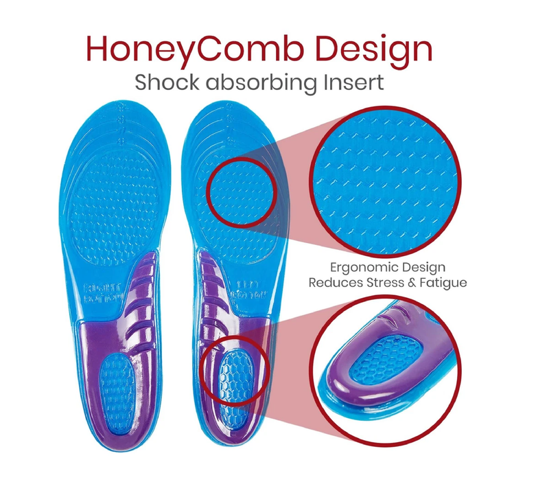 Envelop Gel Insoles for Men & Women - Shoe Inserts for Walking, Running,