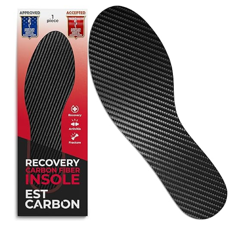 Carbon Fiber Insole - 1 pc - Rigid Orthotic Insole Shoe Insert - FSA/HSA Eligible