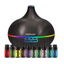 Essential Oil Diffuser Gift Set ，550ml Diffuser & Essential Oil Set, Top 10 Essential Oils, Aromatherapy Diffuser Humidifier