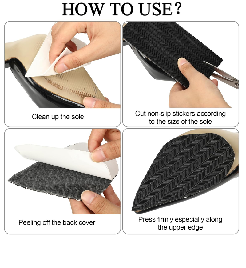 8 Pcs Shoe Grips on Bottom of Shoes No Slip Bottom Pad Self Adhesive Sole Protector