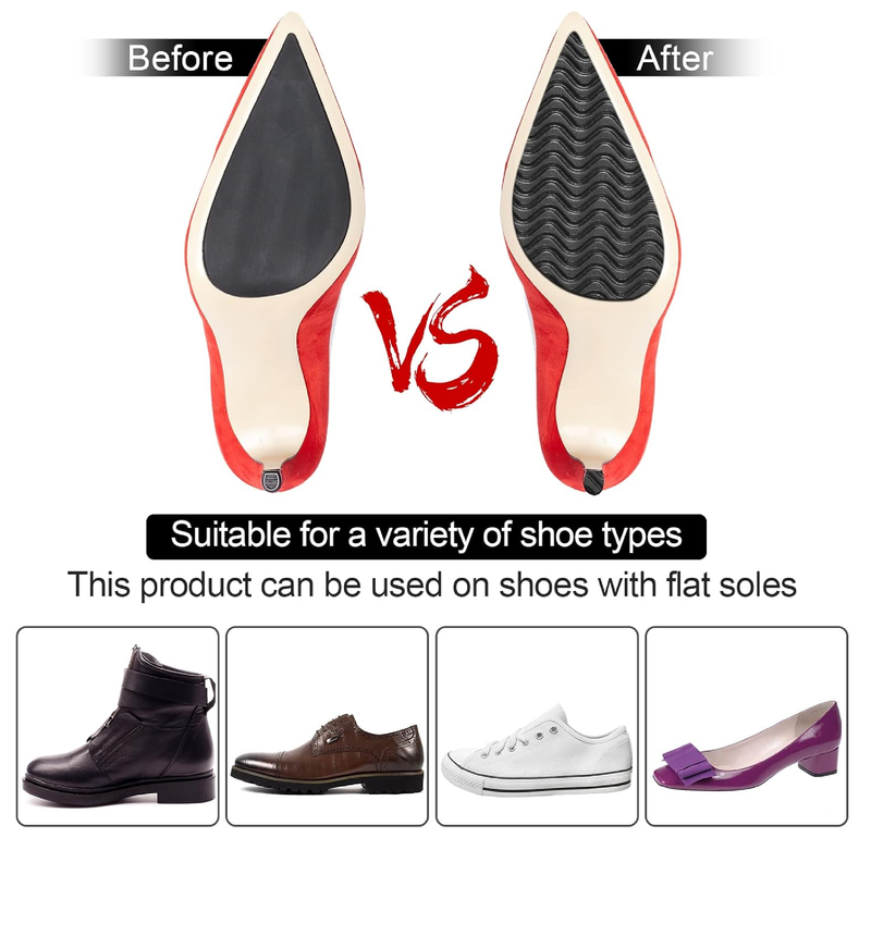 8 Pcs Shoe Grips on Bottom of Shoes No Slip Bottom Pad Self Adhesive Sole Protector
