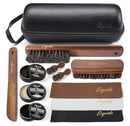 Leather Polish Kit Shoe Care Set, Black Brown Neutral Polish Horsehair Brush for Men Women Boots Dress Shoes