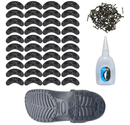 Heel Plates Shoe Heel Taps Sole Heel Repair Pad, Rubber Pads,40 PCS Black Aps Tips Sole Hlacement